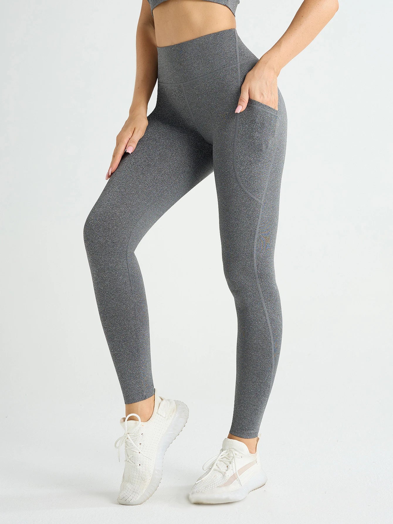High-Waisted Workout Leggings with Pockets