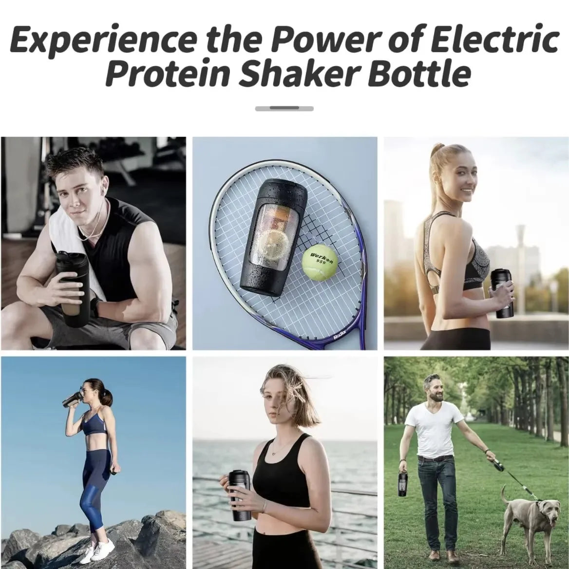 Electric protein shaker bottle