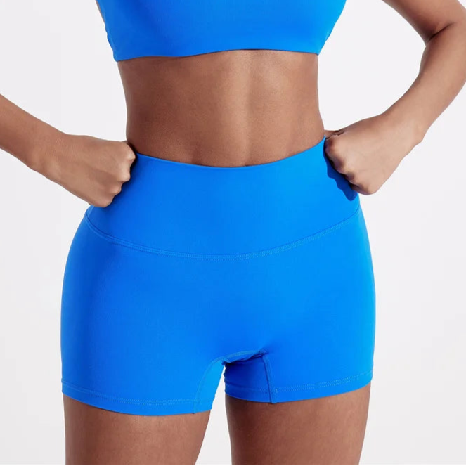 High-waisted workout shorts