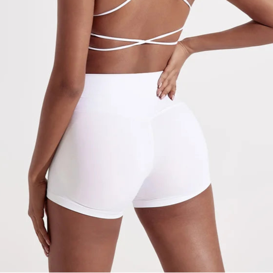 High-waisted workout shorts