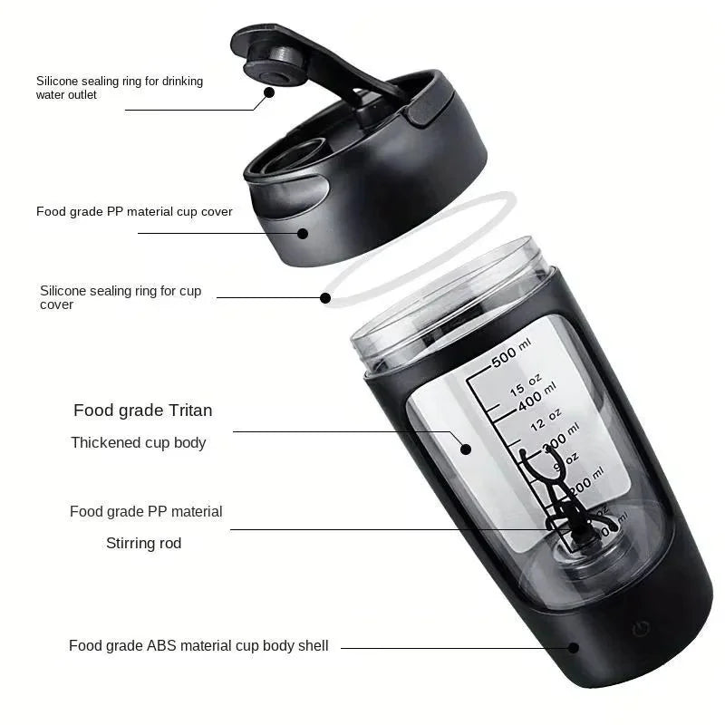 Electric protein shaker bottle