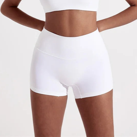 High-waisted workout shorts