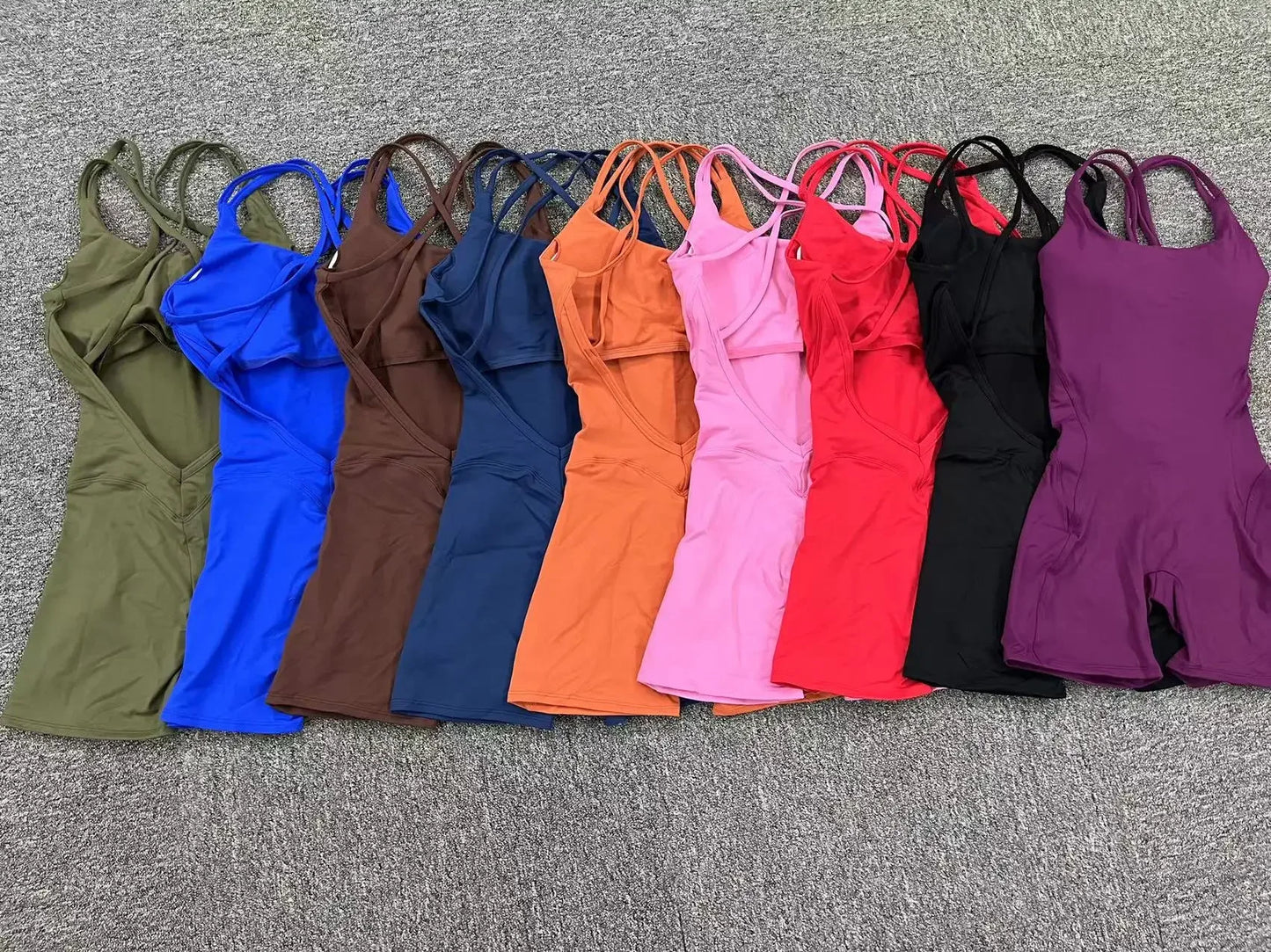 Cross-back jumpsuit