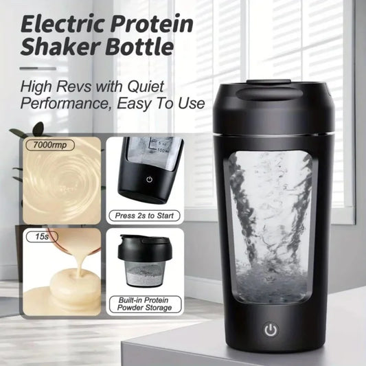 Electric protein shaker bottle