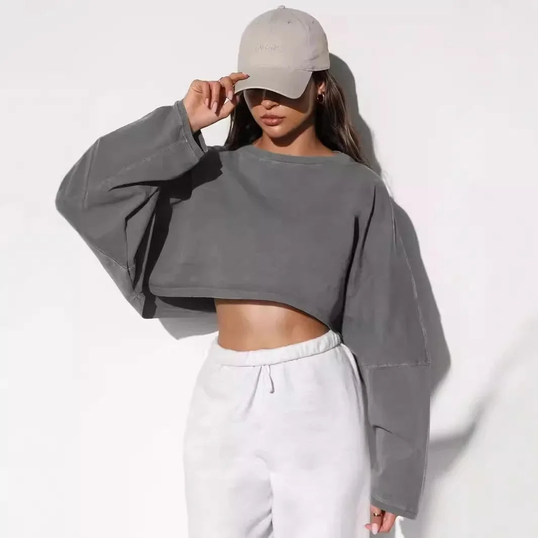 Drift Cropped Minimalist Pullover