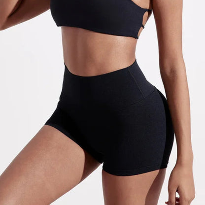 High-waisted workout shorts