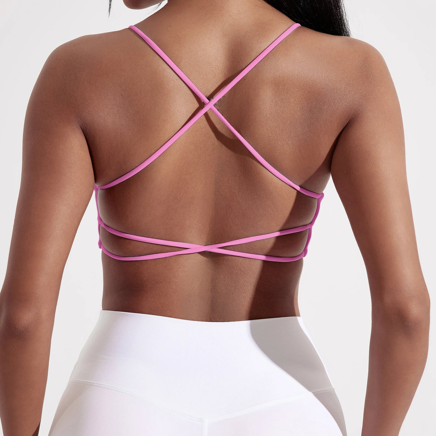 Crisscross back yoga bra
