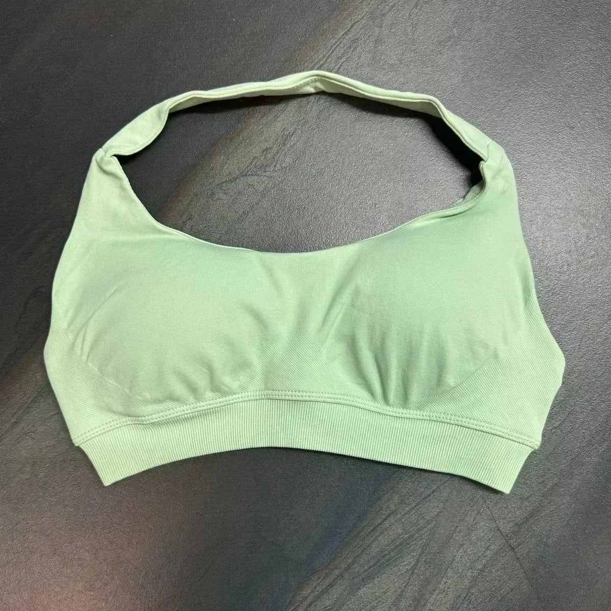 high-impact sports bra with open back