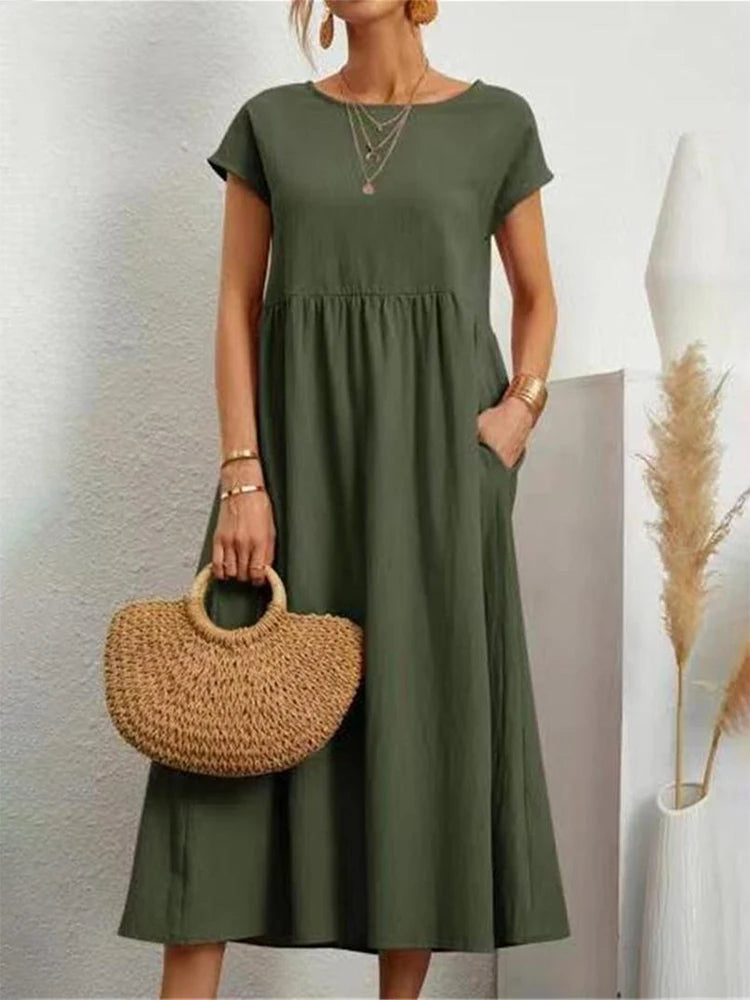 Solace Cotton Midi Dress