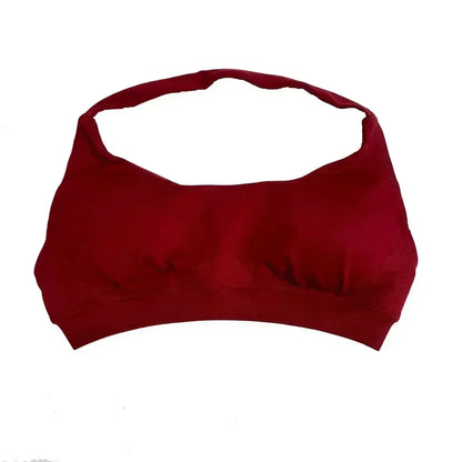 high-impact sports bra with open back