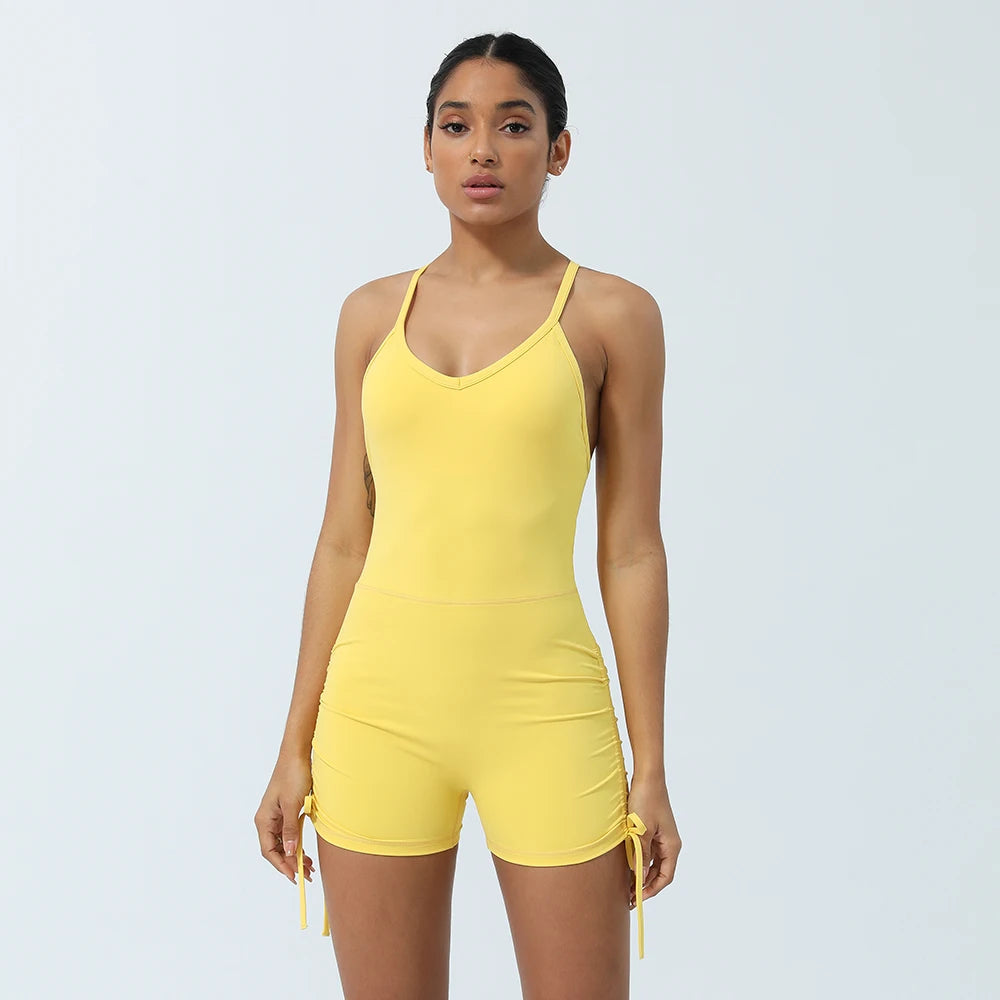 Yoga Jumpsuit Cross Back