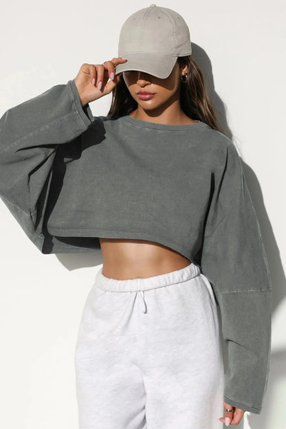 Drift Cropped Minimalist Pullover