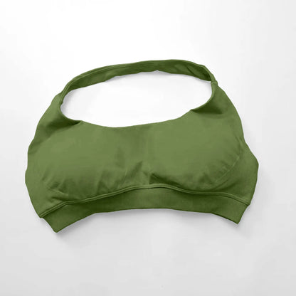 Open-back sports bra
