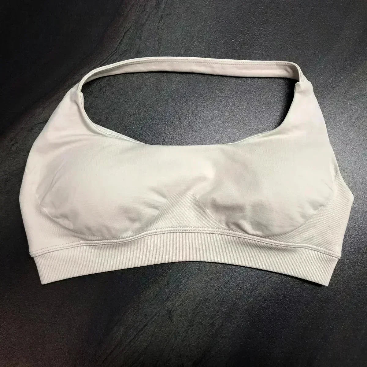 high-impact sports bra with open back