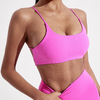 Crisscross back yoga bra