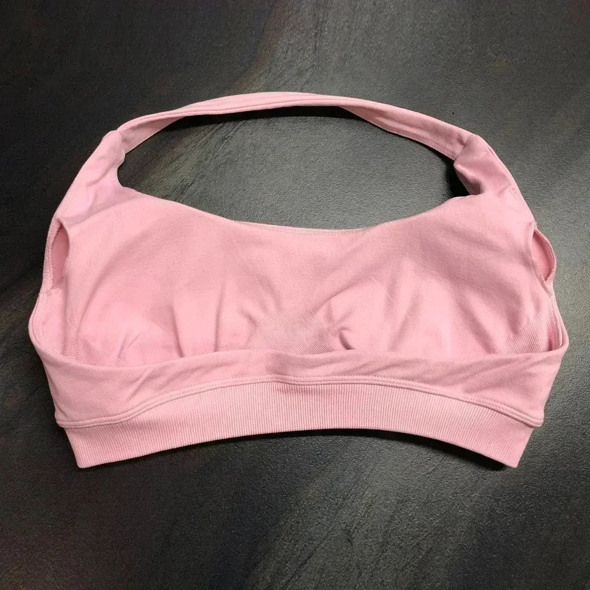 high-impact sports bra with open back
