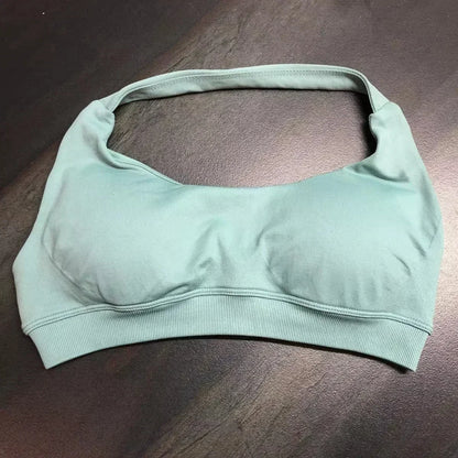 high-impact sports bra with open back