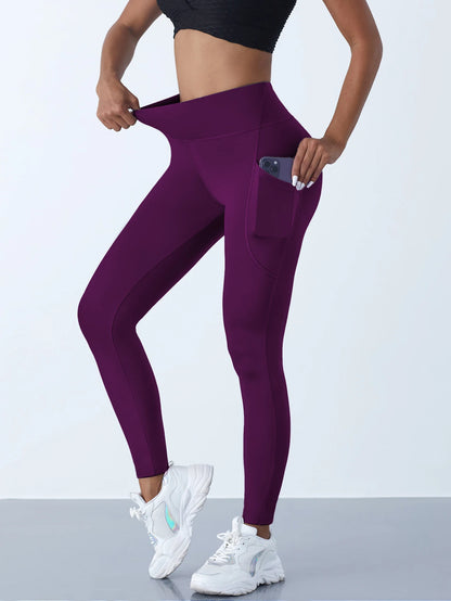 High-Waisted Workout Leggings with Pockets