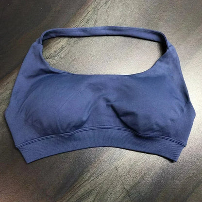 high-impact sports bra with open back
