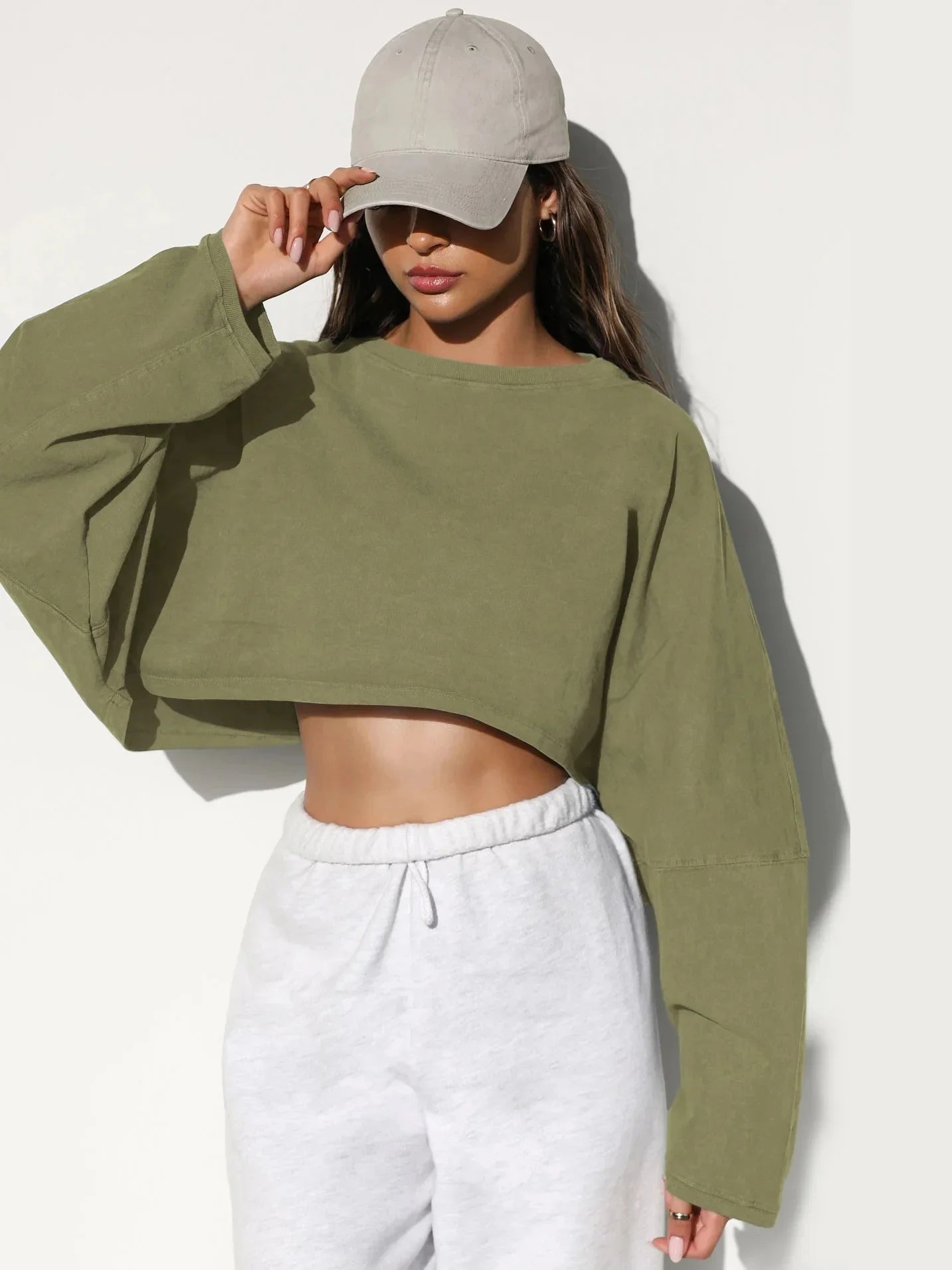 Drift Cropped Minimalist Pullover