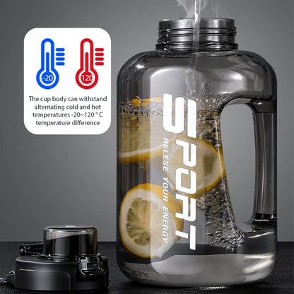 Large Capacity Sports Water Bottle -  BPA-Free Leakproof Gym Jug