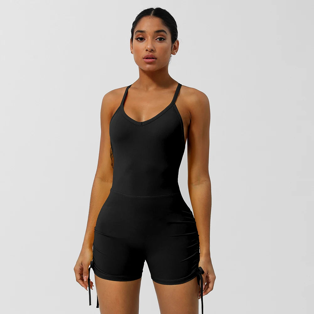 Yoga Jumpsuit Cross Back