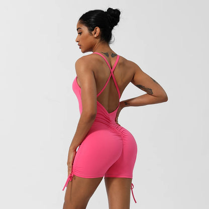 Yoga Jumpsuit Cross Back