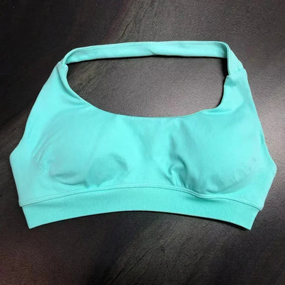 high-impact sports bra with open back