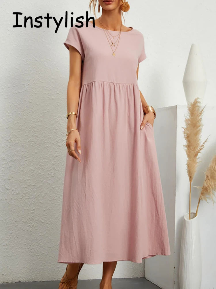 Solace Cotton Midi Dress