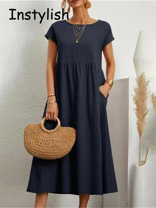 Solace Cotton Midi Dress