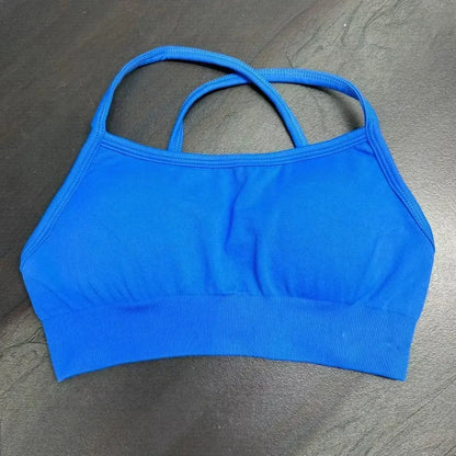 high-impact sports bra with open back