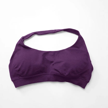 Open-back sports bra