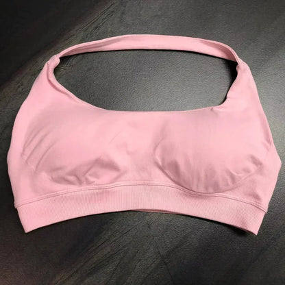 high-impact sports bra with open back