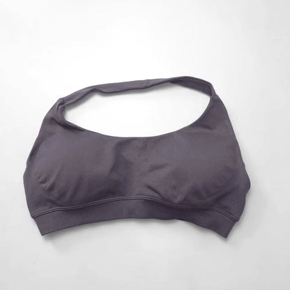 Open-back sports bra