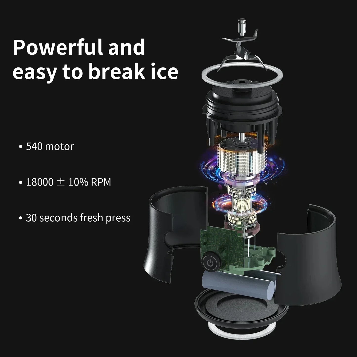 Portable blender bottle