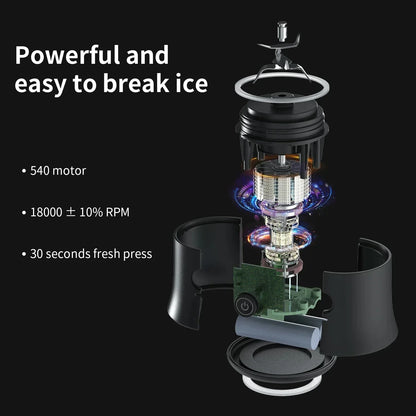 Portable blender bottle