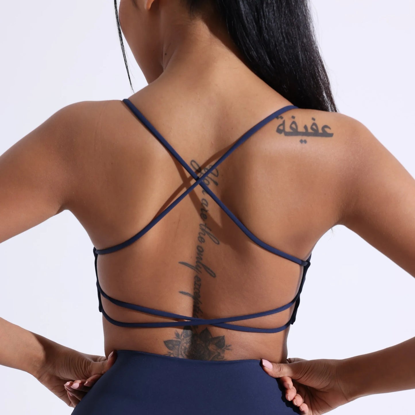 Crisscross back yoga bra