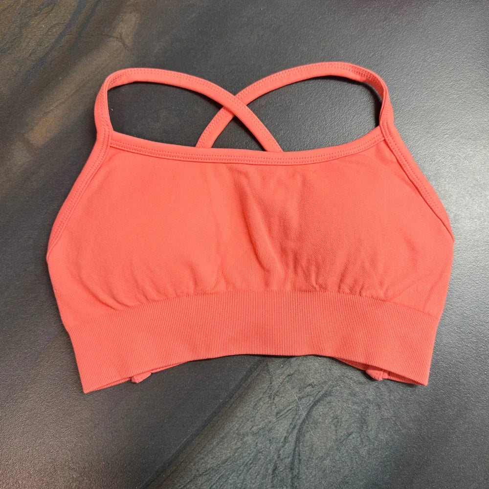 high-impact sports bra with open back
