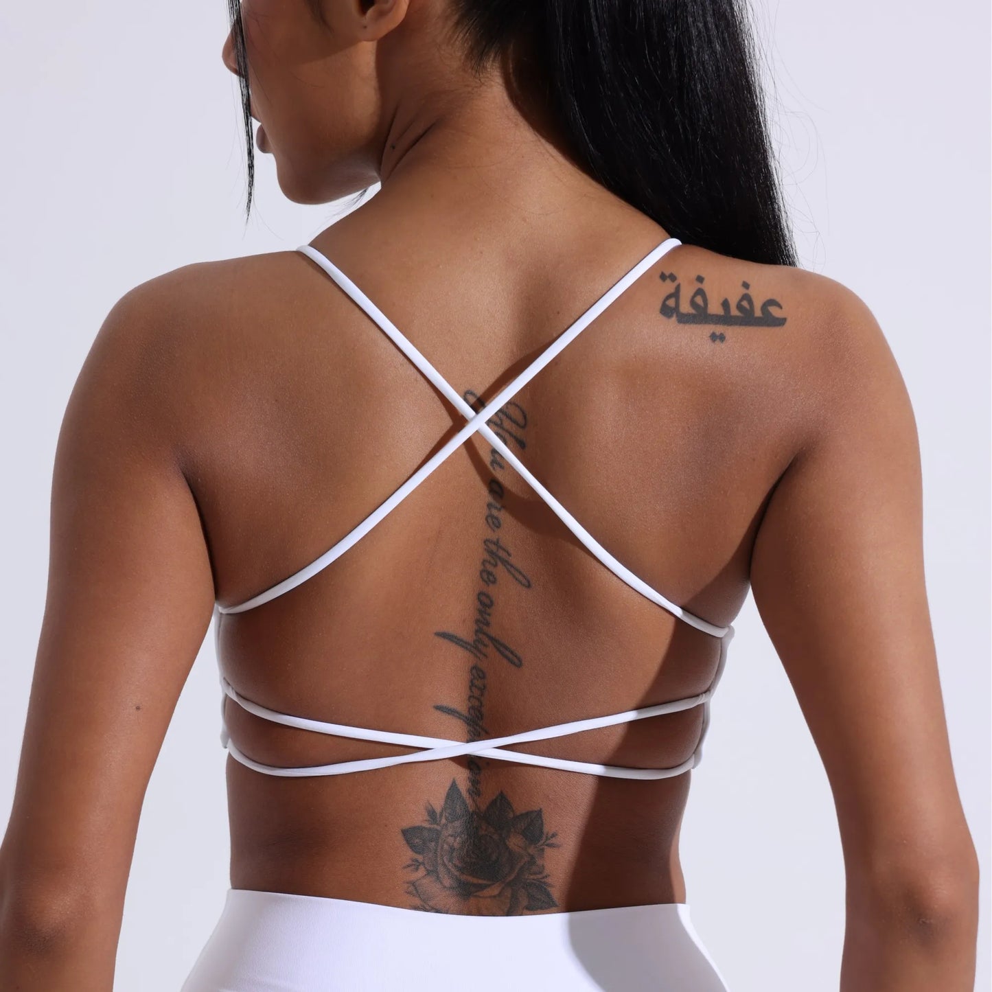 Crisscross back yoga bra