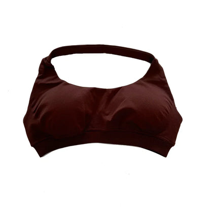 high-impact sports bra with open back