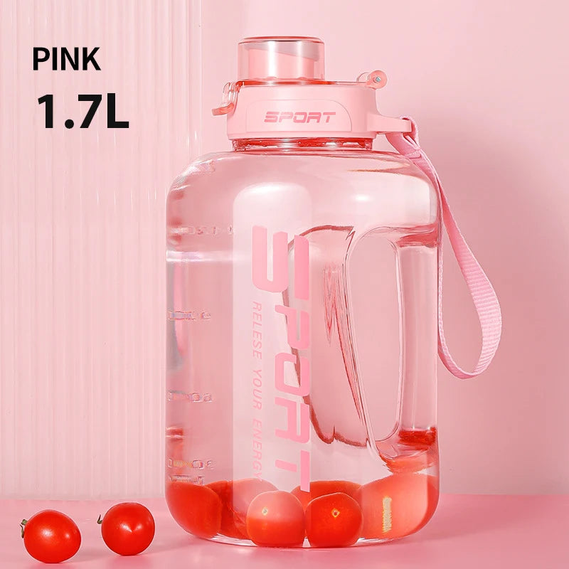 Large Capacity Sports Water Bottle -  BPA-Free Leakproof Gym Jug