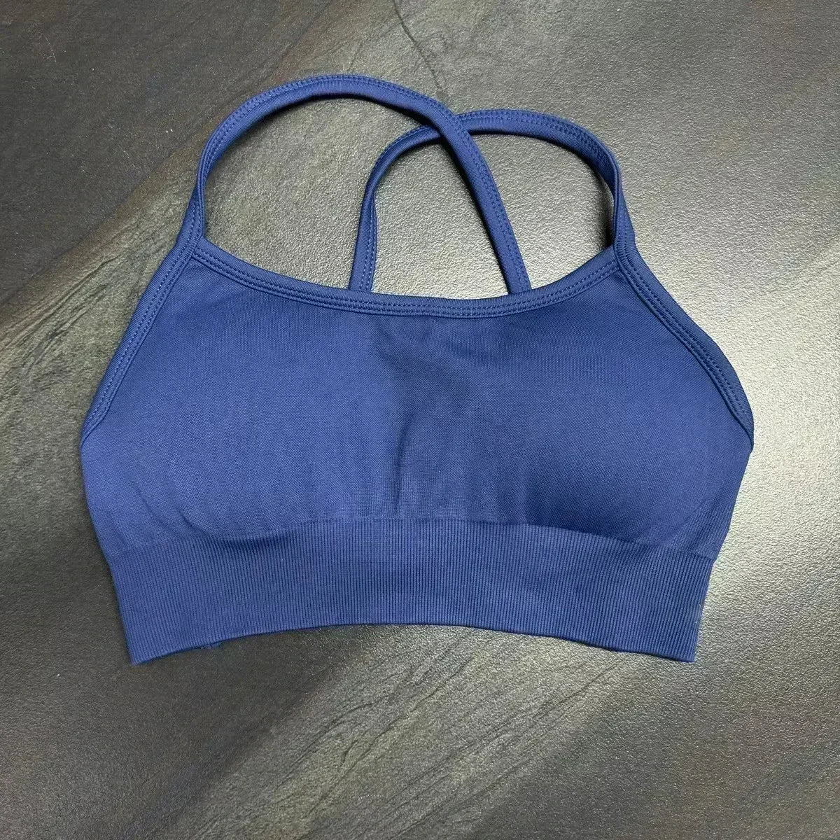 high-impact sports bra with open back