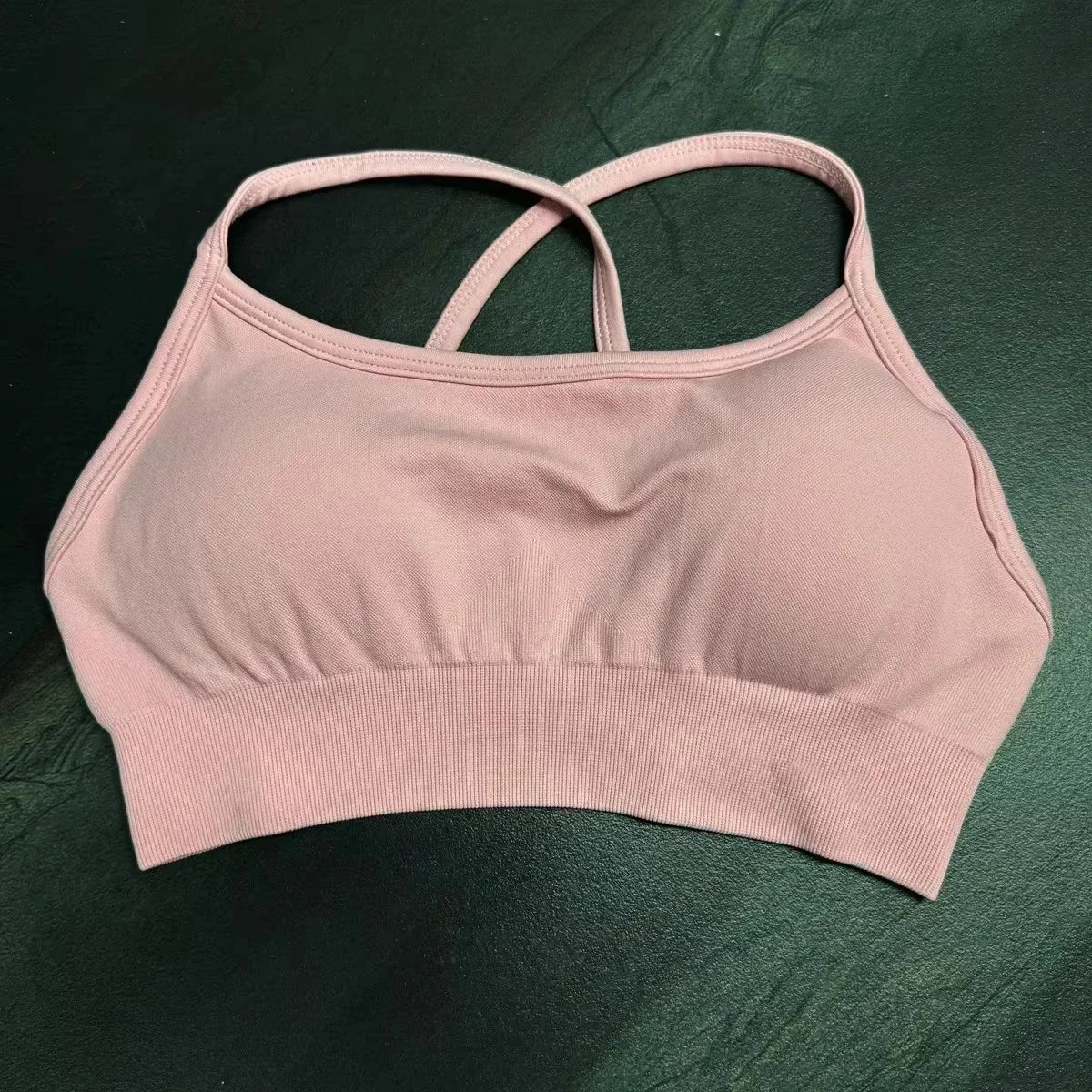 high-impact sports bra with open back