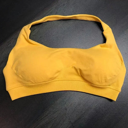 high-impact sports bra with open back