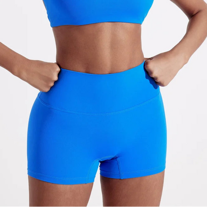 High-waisted workout shorts
