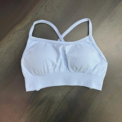 high-impact sports bra with open back