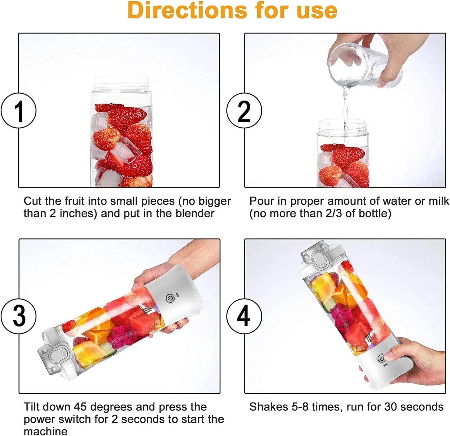Portable blender bottle