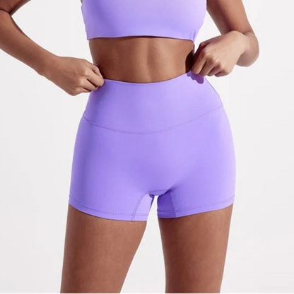 High-waisted workout shorts