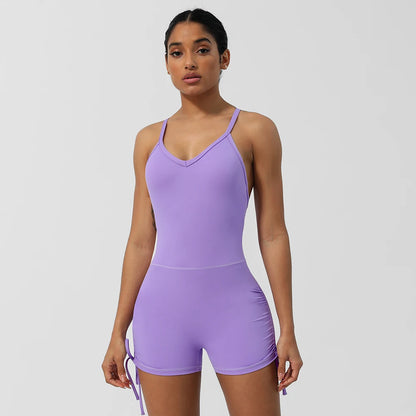 Yoga Jumpsuit Cross Back