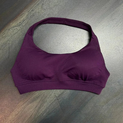 high-impact sports bra with open back